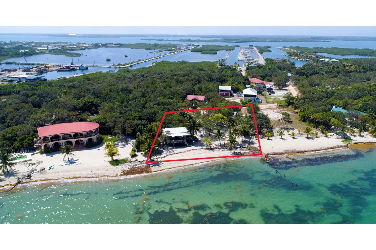 Beachfront Home Front Aerial 